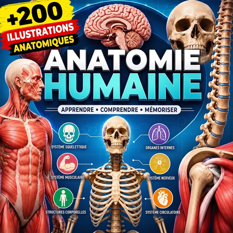 Anatomie humaine – atlas visuel avec plus de 200 planches anatomiques illustrées